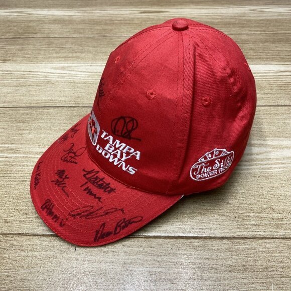 Tampa Bay Downs Horse Rasing Autographed Cap Snap Back The Silk Poker Room - Picture 10 of 14